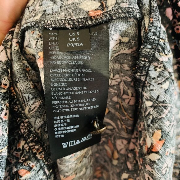 Maeve Anthropologie Amber Tiered Tunic Dress V Neck Button Sleeve | Small - Picture 6 of 9